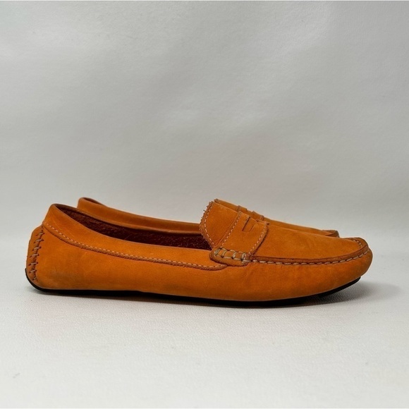 Mercanti Fiorentini Orange Career Driving Penny Loafers 3176 Women's Size 7B - Picture 3 of 14